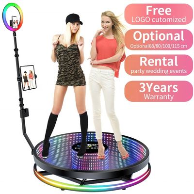 360 フォトブース オートマティック スタッパー 強い金属 温熱ガラス LED 110-240V 入力電圧