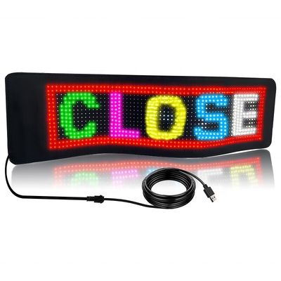 大型 リモコン バージョン ブルーツゥート アプリ コントロール LED 柔軟 ディスプレイサイン 19*92cm インドୋର用