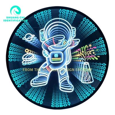 LED光源 ファッション テクノロジー感覚 HD 温めガラス 穴の鏡 ネオン鏡