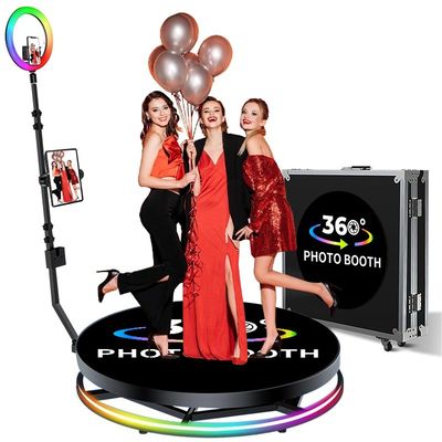 カメラステイバラーの360度スローモーションビデオブース 強い金属温熱ガラスLED