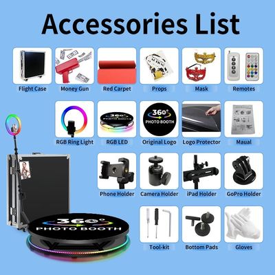 360度ポータブルフォトブースカメラ 無料アクセサリーと500KGの負荷容量