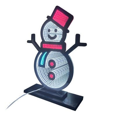 電源コード 双面インフィニティミラー LEDライト アクリルマジックミラー クリスマススノーマン