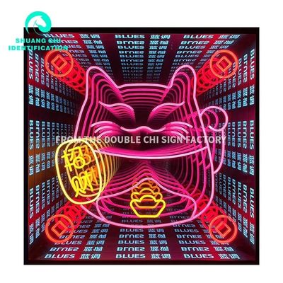 3Dステレオ 壁掛け/床付き オーダーメイド レッド・ブルー・グリーン・ネオン色 アビスミラー