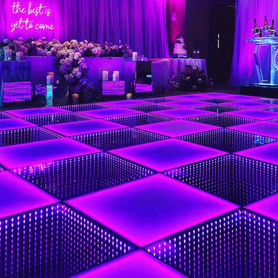 暗くなるピスタライト 結婚式 3D ミラー ダンスフロア LEDディスプレイ スクリーンパネル
