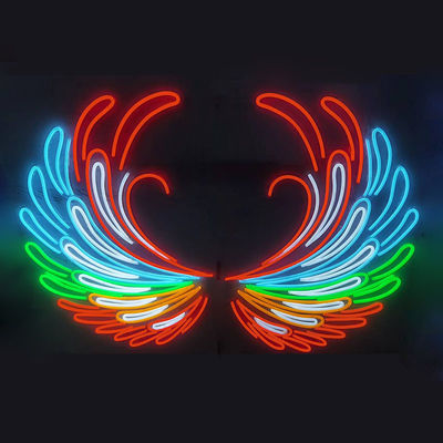 カスタマイズ サイズ 割引 LED ニューオンサイン ハッピーバースデー ロゴ 翼 ハロウィーン バーサイン
