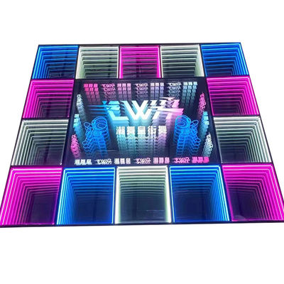 3D インフィニティ LED ミラー 結婚式 LED デジタル ダンス フロア ライト ディスコ 結婚式