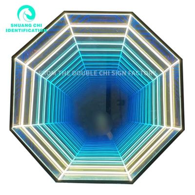 室内 室外 3D ミラー LED ウォールランプ ネオン ミラー ソース 2023 アイデア 装飾