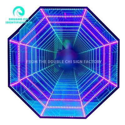室内 室外 3D ミラー LED ウォールランプ ネオン ミラー ソース 2023 アイデア 装飾