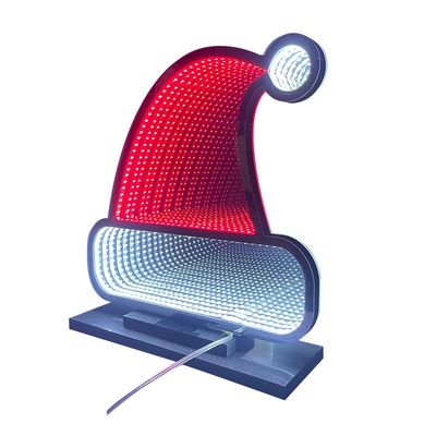 インダースカスタマイズされたアート インフィニットミラー マジック 3D クリスマスフラワー ネオン LEDサイン