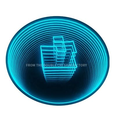 2023 マテリアル アビス 3D ステレオ カスタム ネオン インフィニティ ミラー LED ストライプ付き 光源