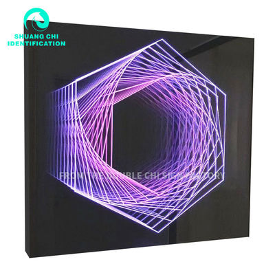 アダプター搭載 HD 温かいガラス背景 LEDライトボックス 無限鏡 3d カスタム LED ニュオンサイン