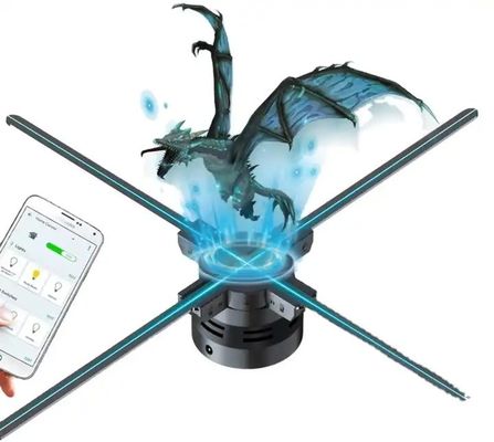 2300 明るみ 3D ホログラム扇風機 Wifi制御と回転ホログラムディスプレイ