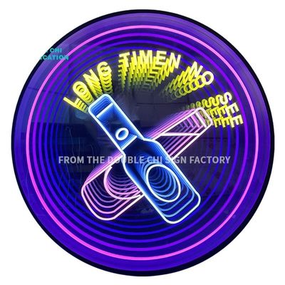 電源プラグ インフィニティ カスタム LED スクリーン ミラー ネオンサイン