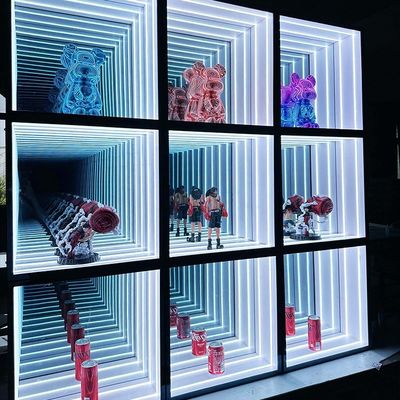 2024 高明度のLEDライト マジックミラー ディスプレイケース 小売店ワイングラス