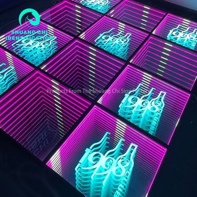 2023年 豊かな色彩の最高の製品 室内3Dミラー DJディスコパーティのためのネオンダンスフロア