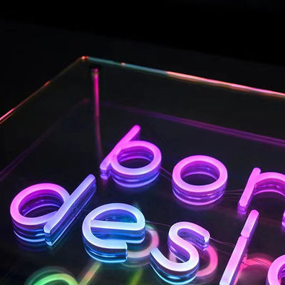 多層鏡 3D ニュオンサイン 鏡 カスタム カラー グラディアント LED ロゴ 完璧