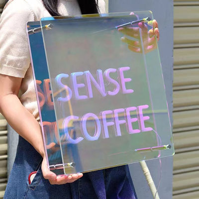多層鏡 3D ニュオンサイン 鏡 カスタム カラー グラディアント LED ロゴ 完璧