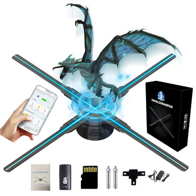 52cm 4刃 ホログラム広告扇 高解像度 3D ホログラム技術 OEM