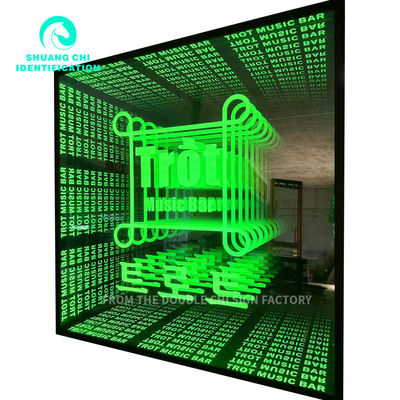 12Vカスタムネオンサイン インフィニティミラーLEDロゴ 多層3Dダンスフロア