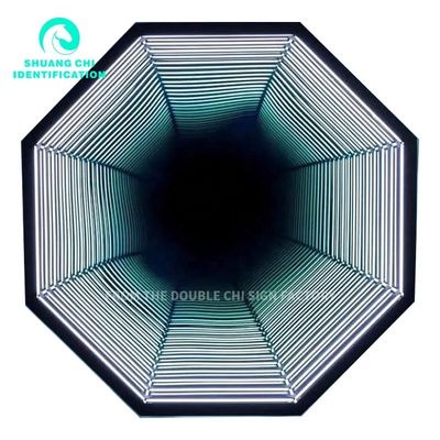 カスタマイズされたネオン インフィニティ 3D LED オプティカル・イリュージョン 床の鏡 あなたの家の装飾を向上させる