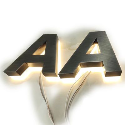 アクリル LED ストライプ ステンレス 鋼 ライト 文字 屋外 ドア ヘッド ビルボード