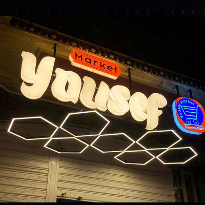 アクリル LED ストライプ ステンレス 鋼 ライト 文字 屋外 ドア ヘッド ビルボード