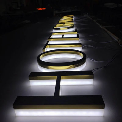 電子会社 ロゴ 3d 文字サイン ステンレス鋼 バックライト デザイン自由のサイン