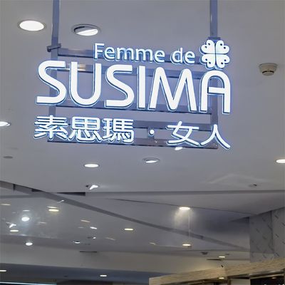 電子会社 ロゴ 3d 文字サイン ステンレス鋼 バックライト デザイン自由のサイン