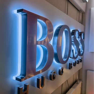 電子会社 ロゴ 3d 文字サイン ステンレス鋼 バックライト デザイン自由のサイン