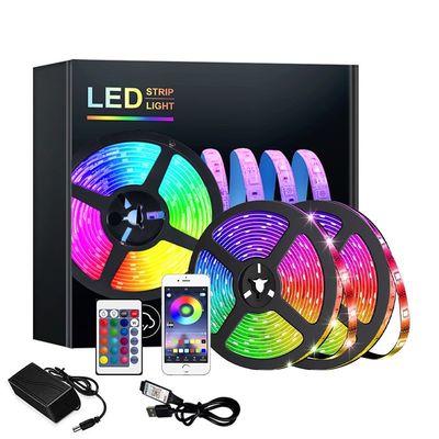 LED光源 5M 10M 20M 5V IP20 5050 RGB USB カラー変更 音楽フレックス装飾