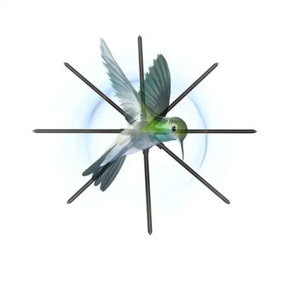 100cm 2刃 3Dホログラム ファンの病院の革命的な製品 1.692MMコントラスト比