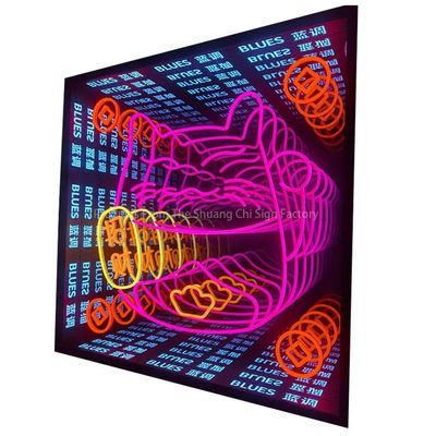 無限鏡3DカスタムLEDネオンサインで空間を変えてください
