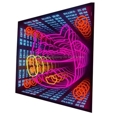 3Dネオン深淵鏡 カスタマイズされたデザインと80lm/wランプ照明効率