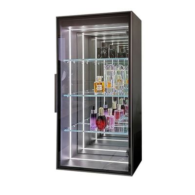 オーダーメイド ホーム ワイン キャビネット モデル 装飾 収納 壁 吊り 穴 鏡 照明 ガラス キャビネット
