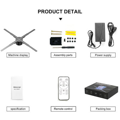 3Dホログラフィックファン 100-240V/AC 広告ディスプレイ投影のための入力電圧