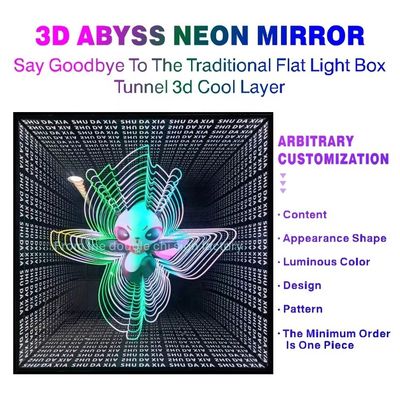 3D マジック 多彩 千層 深いネオンミラー 無限 Yes サポート ディマー 1