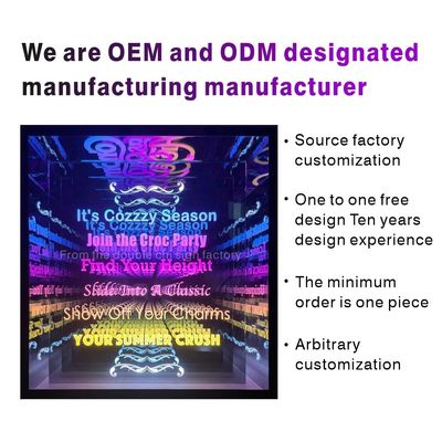 カスタム厚さ RGB LED ネオン文字表 2023 ビデオライト LED 壁 3D 文字サイン