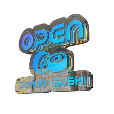 DC 12V/AV110V-220V アビス インフィニティ ミラー レター パーソナライズド 商店 ドア