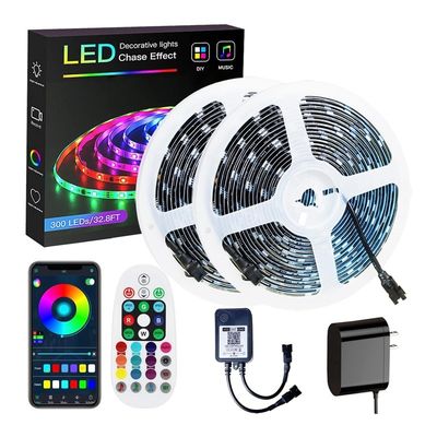 5M 10M 15M 20M 30M アレクサとGoogleホームによって制御されるRGB色のLEDストライプライト
