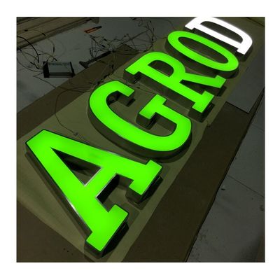 高明るさ LED ライトアップ ロゴ バスステーションのためのアクリルサイン 屋外ディスプレイボード