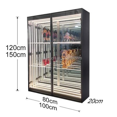 アビスミラーキャビネットのディスプレイケースとカスタマイズされた厚さ
