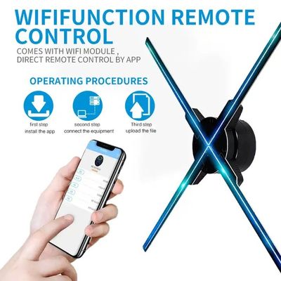 室内Wi-Fi 3Dホログラムファン LEDホログラムプロジェクター 入力電圧100-240W/AC 50/60HZ