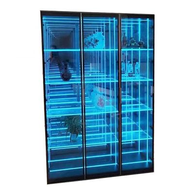 DC12V/AC110-220V 赤 白 青色 LED鏡 携帯電話・タバコ用ディスプレイケース