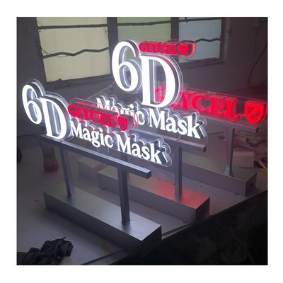 カスタムLEDアルファベット文字標識 室内・屋外ディスプレイ用 双面照明