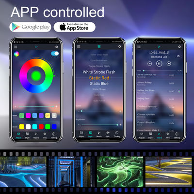 3M Aura BT メッシュ モバイル スマートフォン APP コントロール 調度調整可能 柔軟性 RGB SMD 5050 150 LED ストライプライト 3-