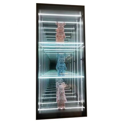 2024 グラスジュエリー 3D インフィニティミラーディスプレイケース 高明るさ LEDライト 付属
