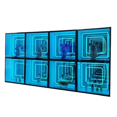2024 グラスジュエリー 3D インフィニティミラーディスプレイケース 高明るさ LEDライト 付属