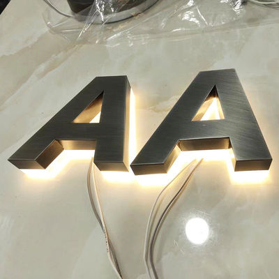 屋内・屋外広告ディスプレイ ステンレス鋼 アクリルLED チャンネル文字 サイネージ