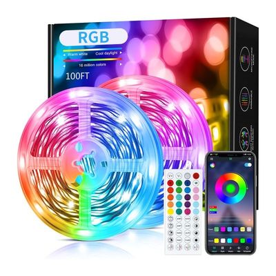 3M Aura BT Mesh モバイル スマートフォン APP コントロール 調度調整可能 柔軟性 RGB SMD 5050 150 LED ストライプライト 40 キーのリモートコントロール