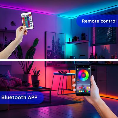 3M Aura BT Mesh モバイル スマートフォン APP コントロール 調度調整可能 柔軟性 RGB SMD 5050 150 LED ストライプライト 40 キーのリモートコントロール